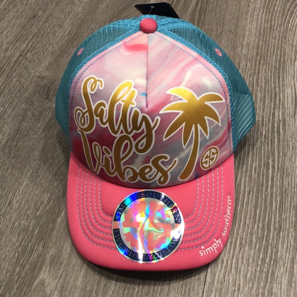 NWT Simply Southern Salty Vibes Trucker Hat - Picture 5 of 8
